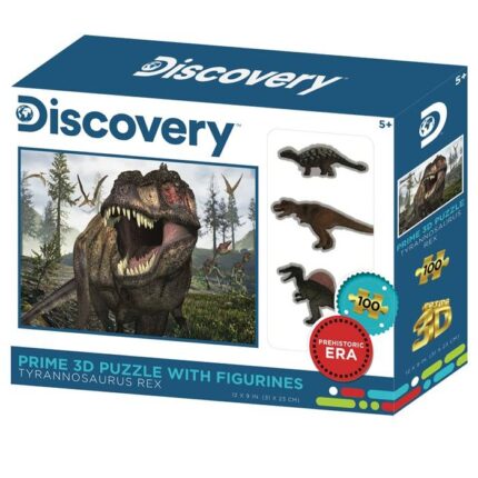 Discovery 3D dėlionė Dinozauras T-REX. Dėlionė su figūrėlėmis 100 detalių