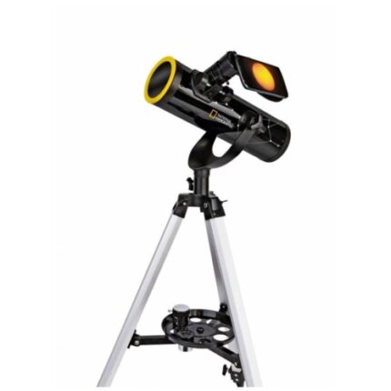 Reflektorinis teleskopas Dobsonian 76/350 National Geographic su saulės filtru ir išmaniojo telefono laikikliu