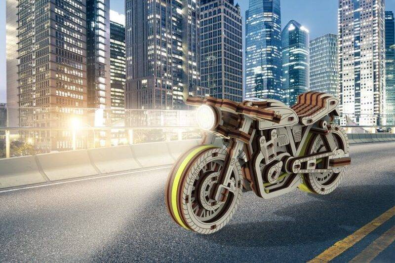 Medinė dėlionė 3D Motociklas Cafe Racer