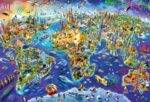 Dėlionė Beprotiškas pasaulis. Stilizuotas žemėlapis 2000 detalių - Image 2