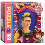 Dėlionė Portretas su paukščiais Frida Kahlo 100 detalių