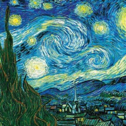 Dėlionė Žvaigždėta naktis Vincent van Gogh 100 detalių