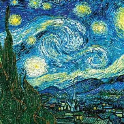 Dėlionė Žvaigždėta naktis Vincent van Gogh 100 detalių