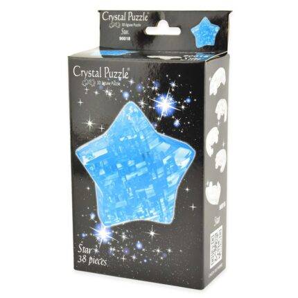 3D kristalinis galvosūkis-dėlionė Žvaigždė 38 detalės (Crystal Puzzle Star)