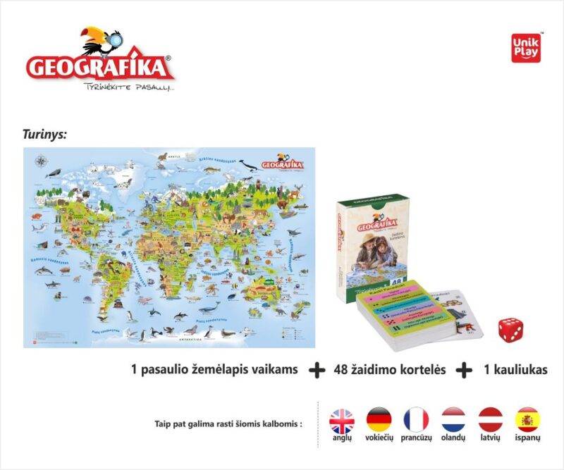 Mokomasis stalo žaidimas Geografika - Tyrinėk Pasaulį lietuvių kalba 4+ - Image 6