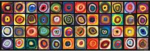 Dėlionė Kvadratai su koncentriniais apskritimais. Wassily Kandinsky 1000 detalių. Panoraminė Dėlionė Kvadratai su koncentriniais apskritimais. Wassily Kandinsky 1000 detalių. Panoraminė