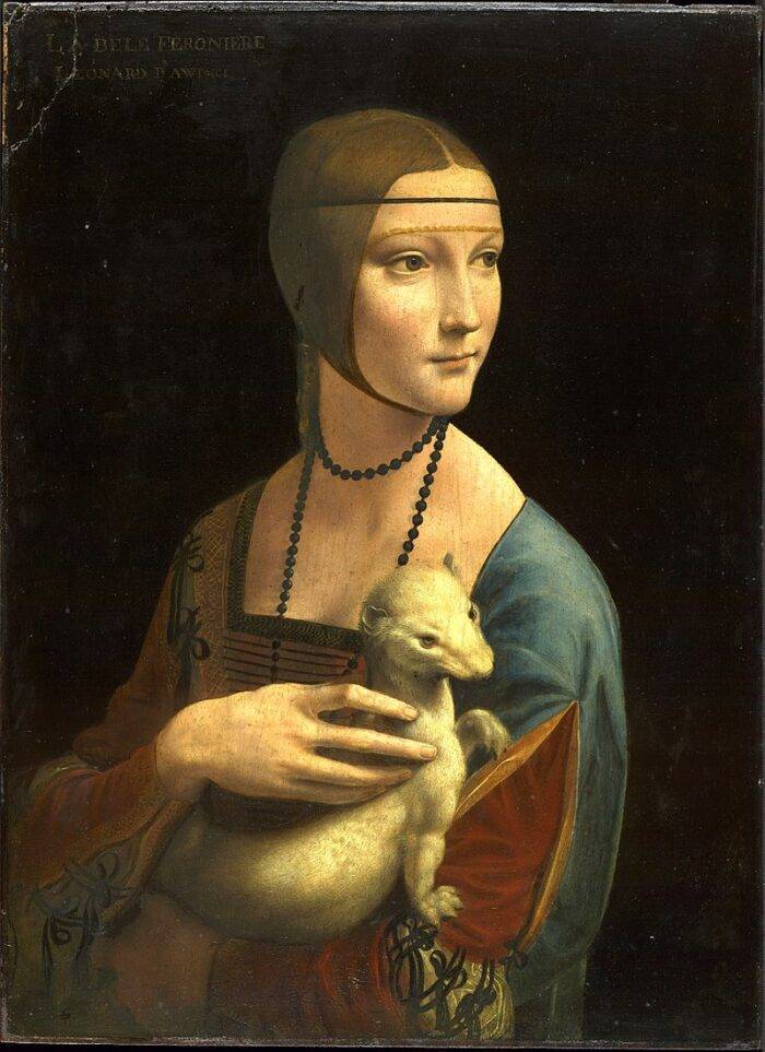 Dėlionė Dama su šermuonėliu. Leonardo da Vinci 1489-1490. 2000 DETALIŲ