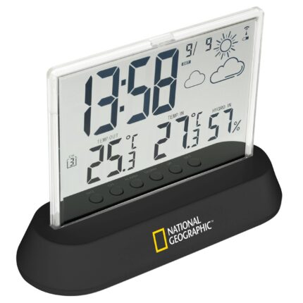 Orų stotelė su laikrodžiu (Meteorologinė Stotelė) National 14 x 10.5 x 5 cm