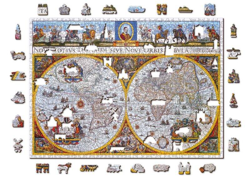 Medinė dėlionė „Nova Terrarum žemėlapis“, 1010 detalių - Image 9