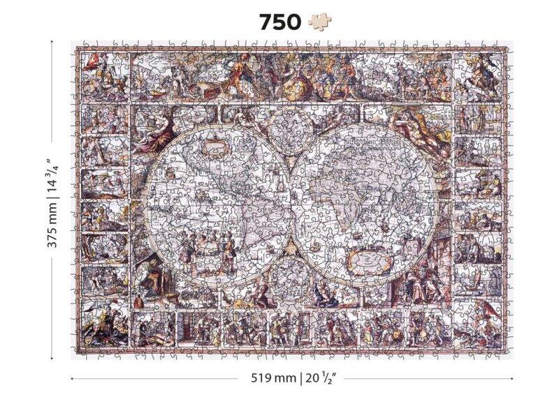 Medinė dėlionė Tyrinėjimų žemėlapis 750 detalių - Image 4