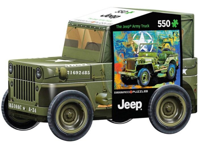 Dėlionė metalinėje dėžutėje Jeep 550 detalių - Image 3