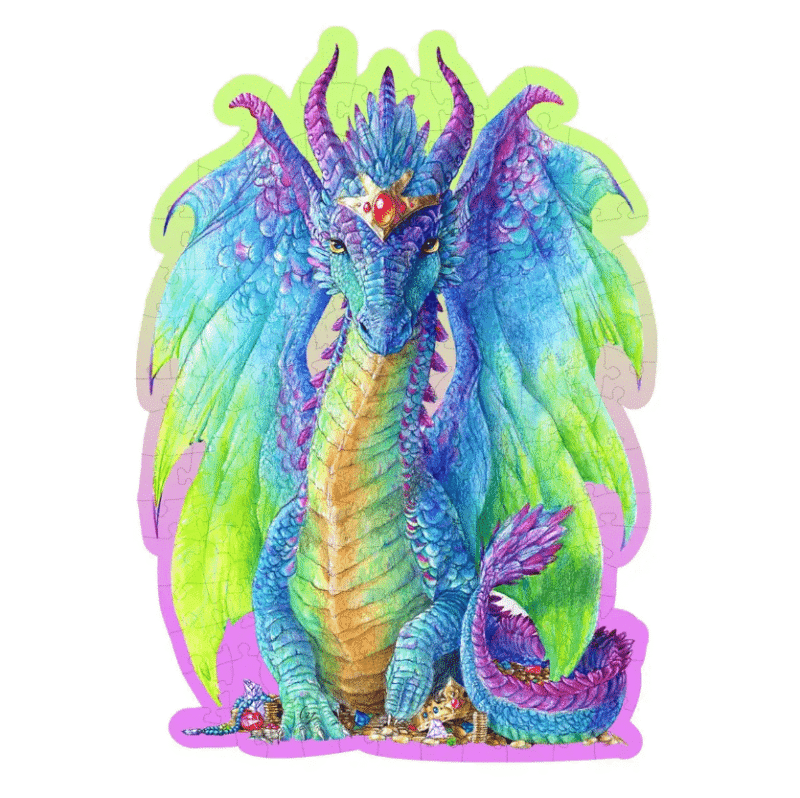 Medinė dėlionė Didingas drakonas 150 detalių - Image 3