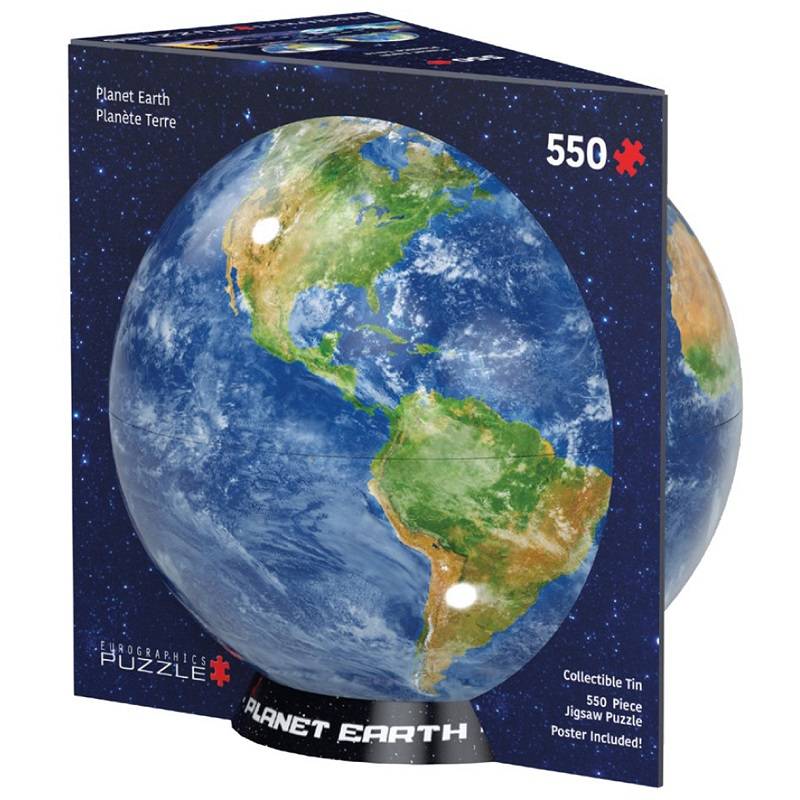 Dėlionė metalinėje dėžutėje Žemės planeta 550