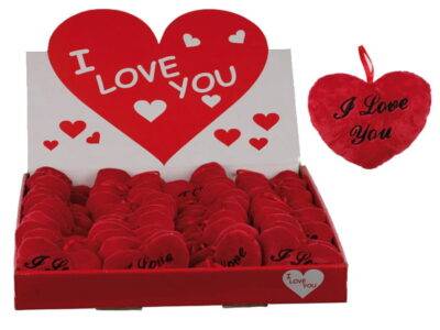 Pliušinė širdelė I Love You 10cm