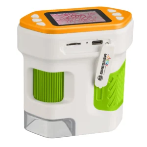 Mikroskopas nešiojamas Junior. 7x–31x (optinis), 21x–94x (skaitmeninis). Foto ir video funkcijos