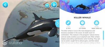 Gaublys gyvūnų-gamtinis AR interaktyvus 25cm