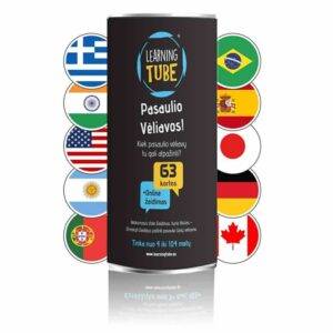 Stalo žaidimas Pasaulio vėliavos 2+ žaidėjų Edukaciniai stalo žaidimai