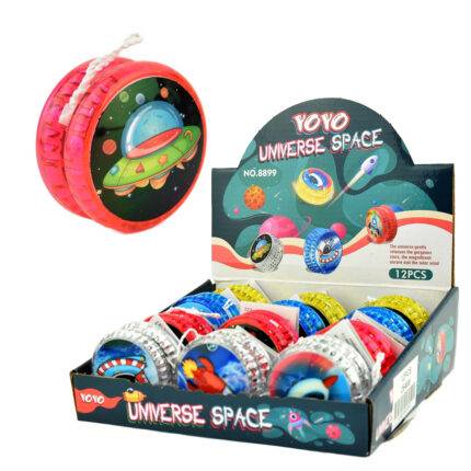 Yo-Yo šviečiantis su kosmoso tematika 5,5cm