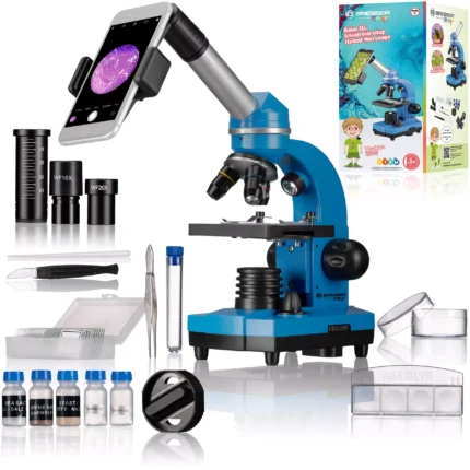Mikroskopas JUNIOR Biolux SEL Student 40x-1600x Mėlynas