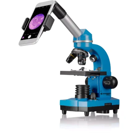 Mikroskopas JUNIOR Biolux SEL Student 40x-1600x Mėlynas