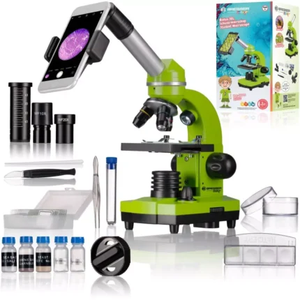 Mikroskopas JUNIOR Biolux SEL Student 40x-1600x Žalias