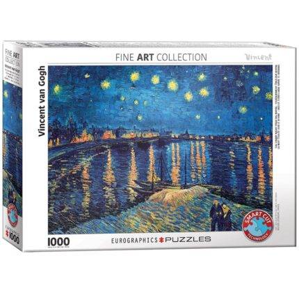 Dėlionė Žvaigždėta naktis virš Ronos. Vincent van Gogh 1000: