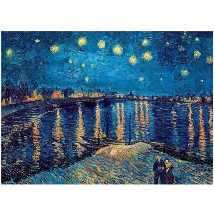 Dėlionė Žvaigždėta naktis virš Ronos. Vincent van Gogh 1000:
