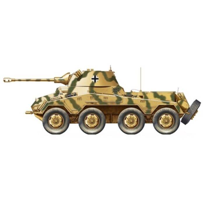 Klijuojamas plastikinis modeliukas German Puma Sd.Kfz.234/2 1/48