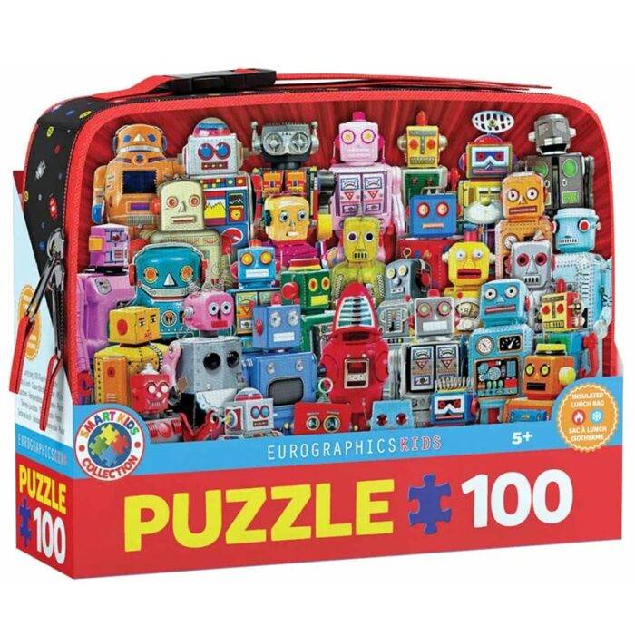 Pietų dėžutė-dėlionė Robotai 100 d.