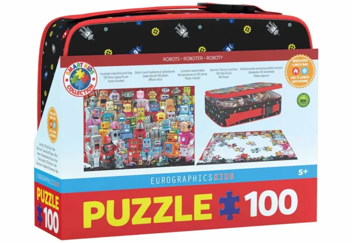 Pietų dėžutė-dėlionė Robotai 100 d.