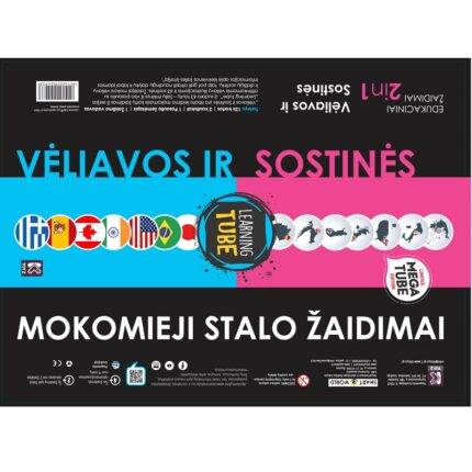 2 mokomieji žaidimai: Pasaulio vėliavos + Pasaulio sostinės. Lietuvių kalba