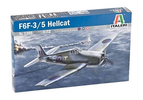 Klijuojamas modelis Hellcat 1305 F6F-3/5 Hellcat. Italeri