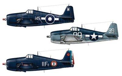 Klijuojamas modelis Hellcat 1305 F6F-3/5 Hellcat. Italeri