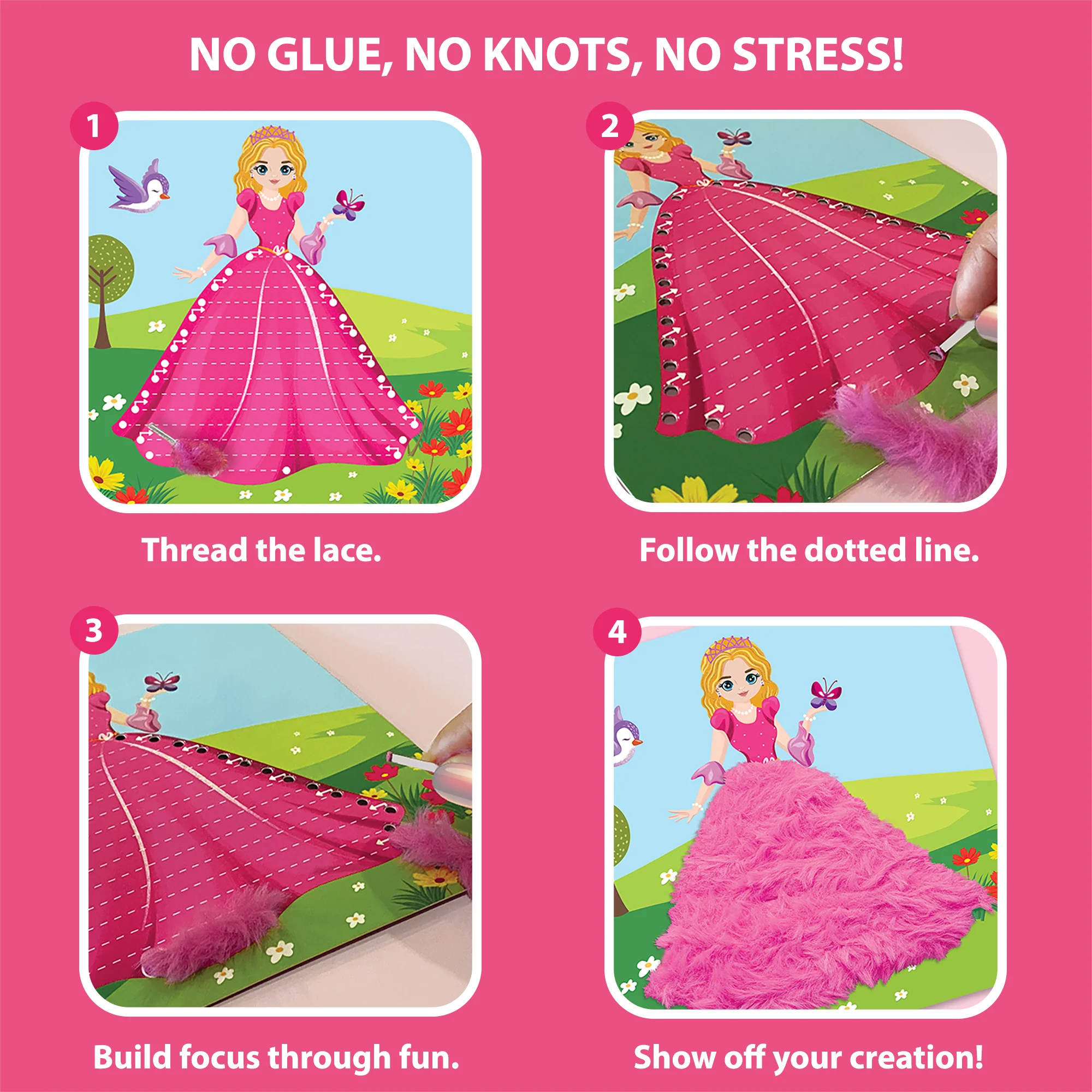 Kūrybinis rankdarbių rinkinys PRINCESĖS IR VIENARAGIAI