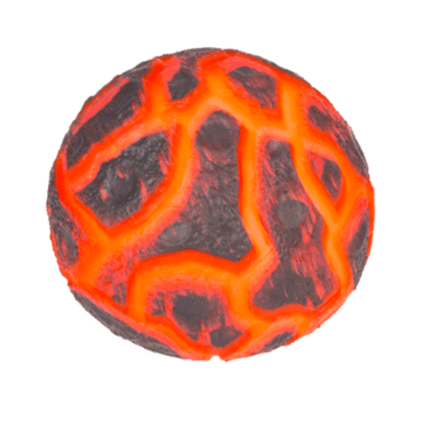 šviečiantis meteorito streso kamuoliukas