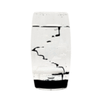 Juoda-balta skysčio laikrodis 15,5cm