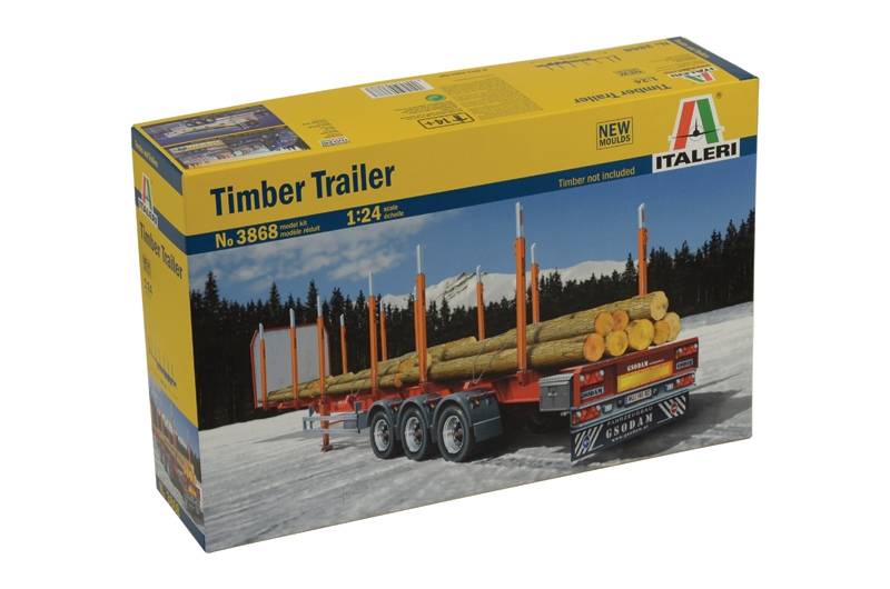 Klijuojamas plastikinis modelis Timber Trailer ITALERI 1/24