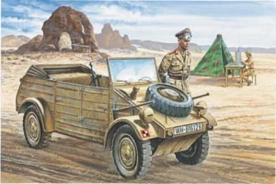 Klijuojamas plastikinis modelis Volkswagen Typ 82 Kübelwagen ITALERI 1/35