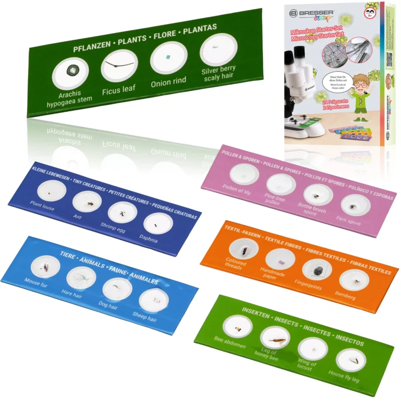 Pradinis rinkinys mikroskopo mėginėlių 24