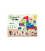 Minkštų kaladėlių rinkinys su ratukais 14