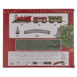 Kalėdinis elektrinis traukinys su bėgiais. Rinkinys iš 17 įrenginių