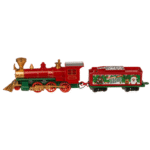 Kalėdinis elektrinis traukinys su bėgiais. Rinkinys iš 17 įrenginių