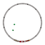 Kalėdinis elektrinis traukinys su bėgiais. Rinkinys iš 17 įrenginių