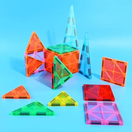 Magnetinis konstruktorius 3D Magnetic tiles 38 detalės