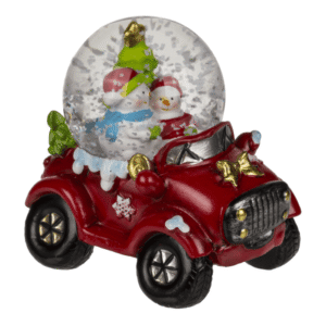 Kalėdinis sniego burbulas automobilyje