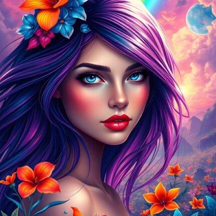 Dėlionė Mergina ir vaivorykštė 500