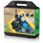 Mikroskopas National Geographic 300-1200x su priedais, lagamine