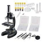Mikroskopas National Geographic 300-1200x su priedais, lagamine