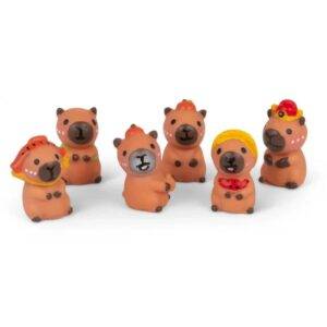 Antistresiniai žaislai Kapibara Mochi kibiriuke 12vnt