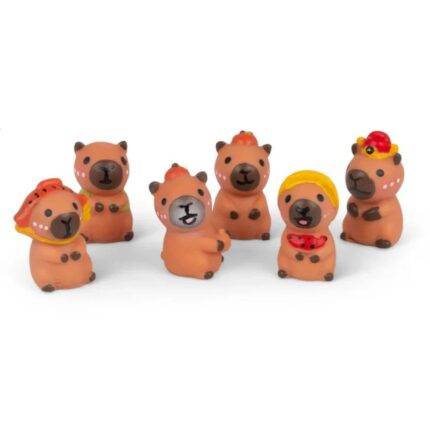 Antistresiniai žaislai Kapibara Mochi kibiriuke 12vnt